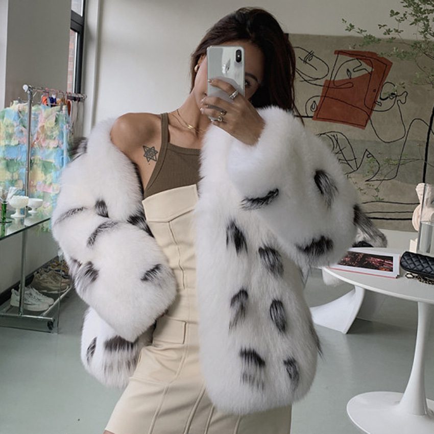 Buy Women's Clothing Online | Buy Trending Dresses for Women Women's Casual Plus Size Korean-style Slim-fit Raccoon Fur Coat