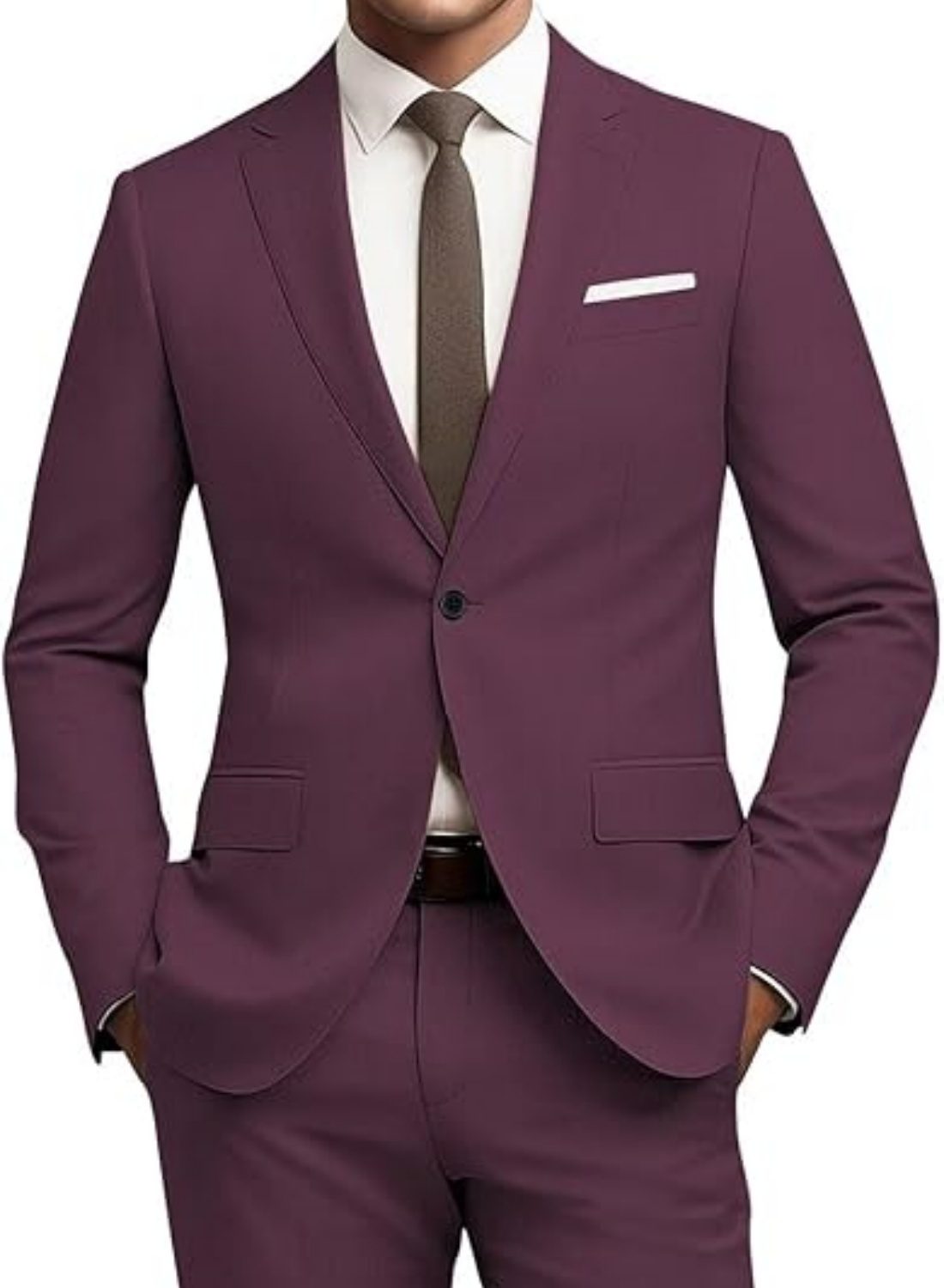 Men's Suit Slim Fit 2-piece Set Casual Business Set