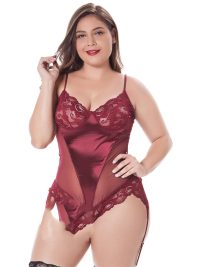 Plus Size European And American Bodysuit Stretch Nightdress