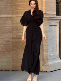Elegant Sexy Temperament Short Sleeve Waist-controlled Comfortable Dress