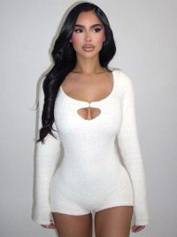 Women’s Slim Fit Short Jumpsuit – Stylish One-Piece Romper for Summer