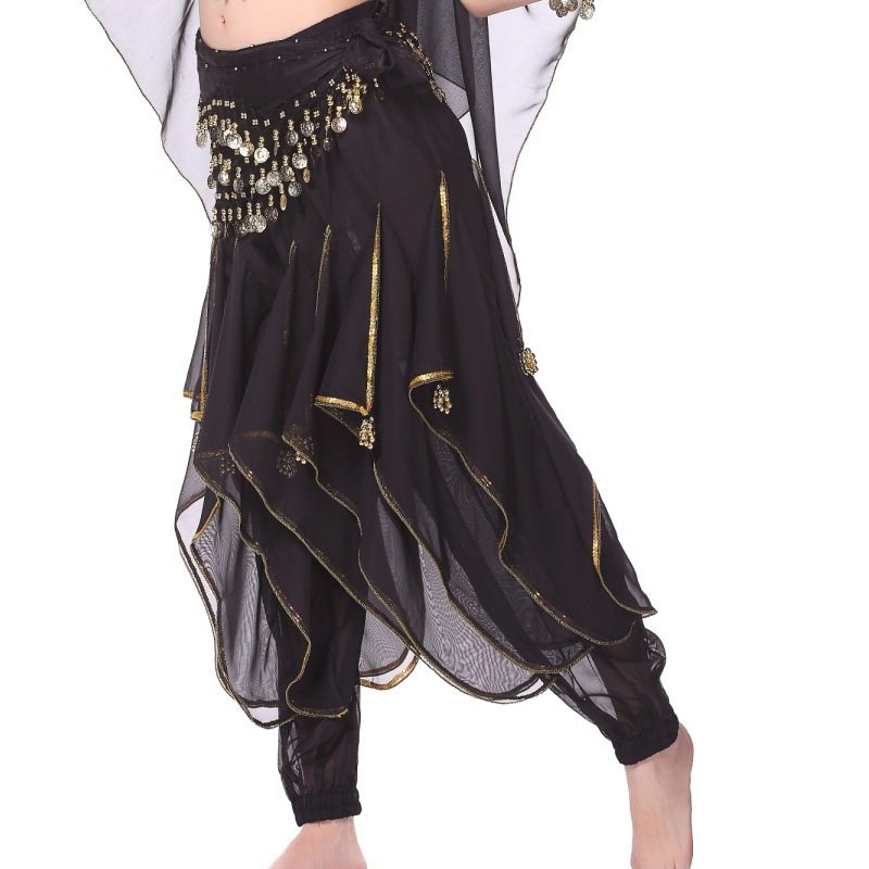 Children's Creative Leg Binding Glitter Chiffon Pants