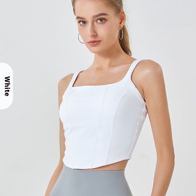 Nude Feel Women's Sports Vest With Chest Pad