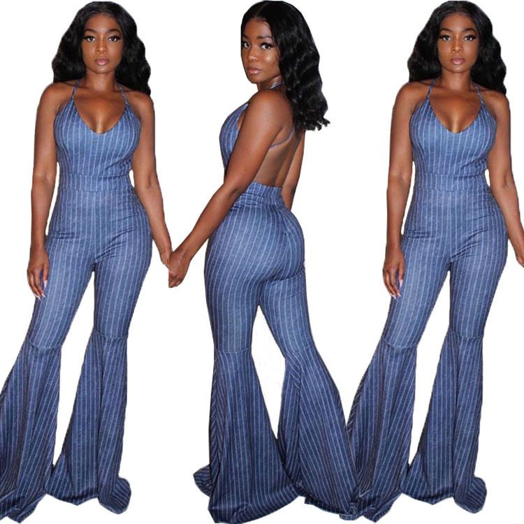 Striped Print Jumpsuit for Women – Stylish Casual & Party Wear