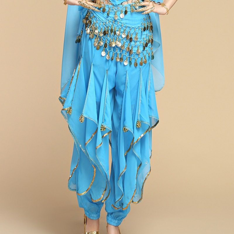 Children's Creative Leg Binding Glitter Chiffon Pants