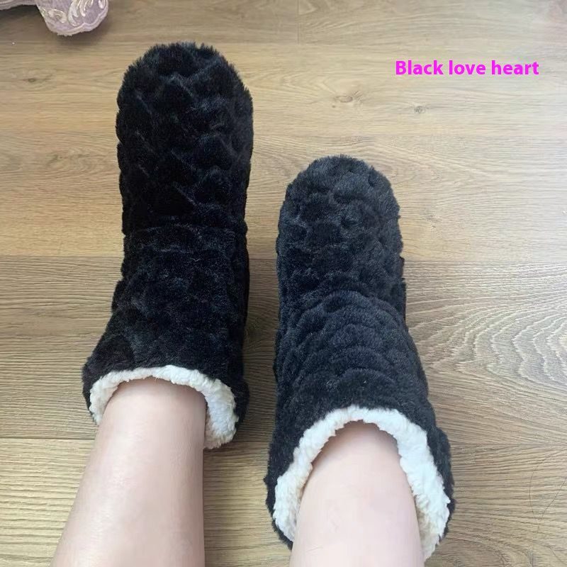 Thickened Fleece-lined Indoor Shoes Dance High Tube Room Socks