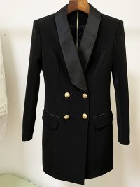 European And American New Suit Double Breasted Dress