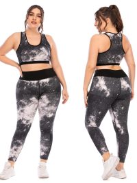 Workout Clothes Suit Plus Size Yoga Clothes Tight-fitting  Pants Sports Bra
