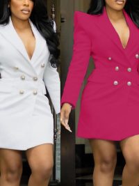 Women's Lapel Fashion Slim Double-breasted Coat