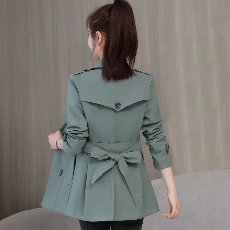 Women's Slim British Style Double-Breasted Coat