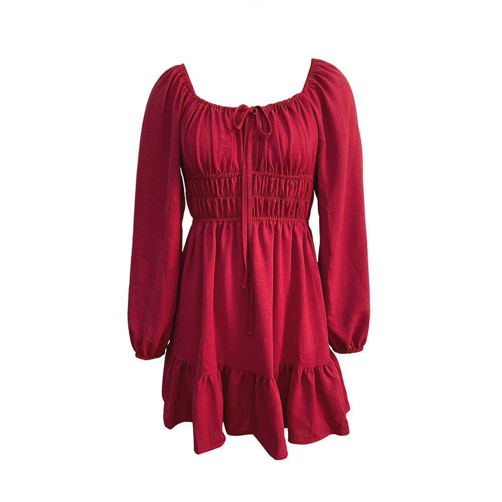 Women's Simple Dress Square Collar Fashion Skirt