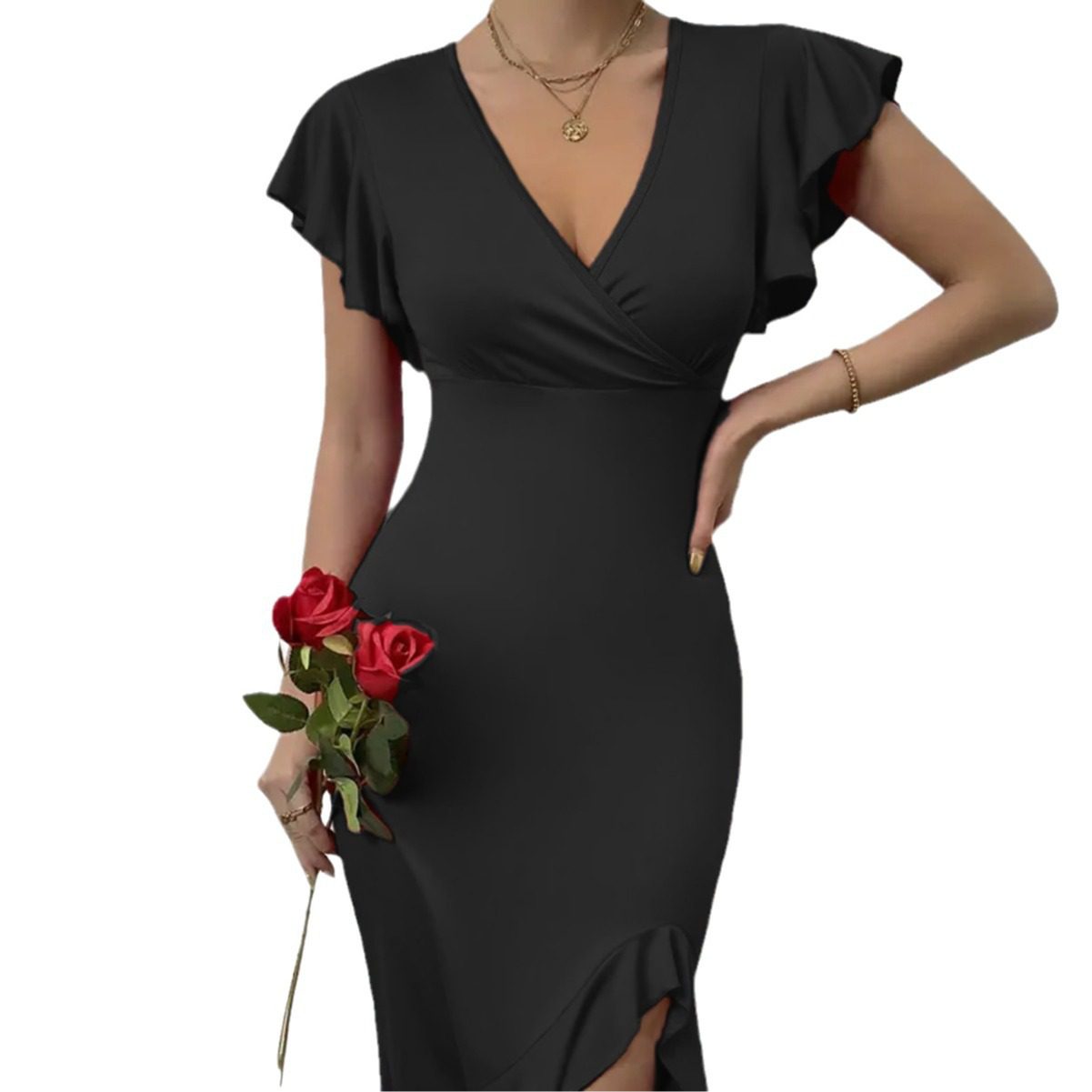 European And American Hot Girl High Elastic Solid Color Women's Skirt