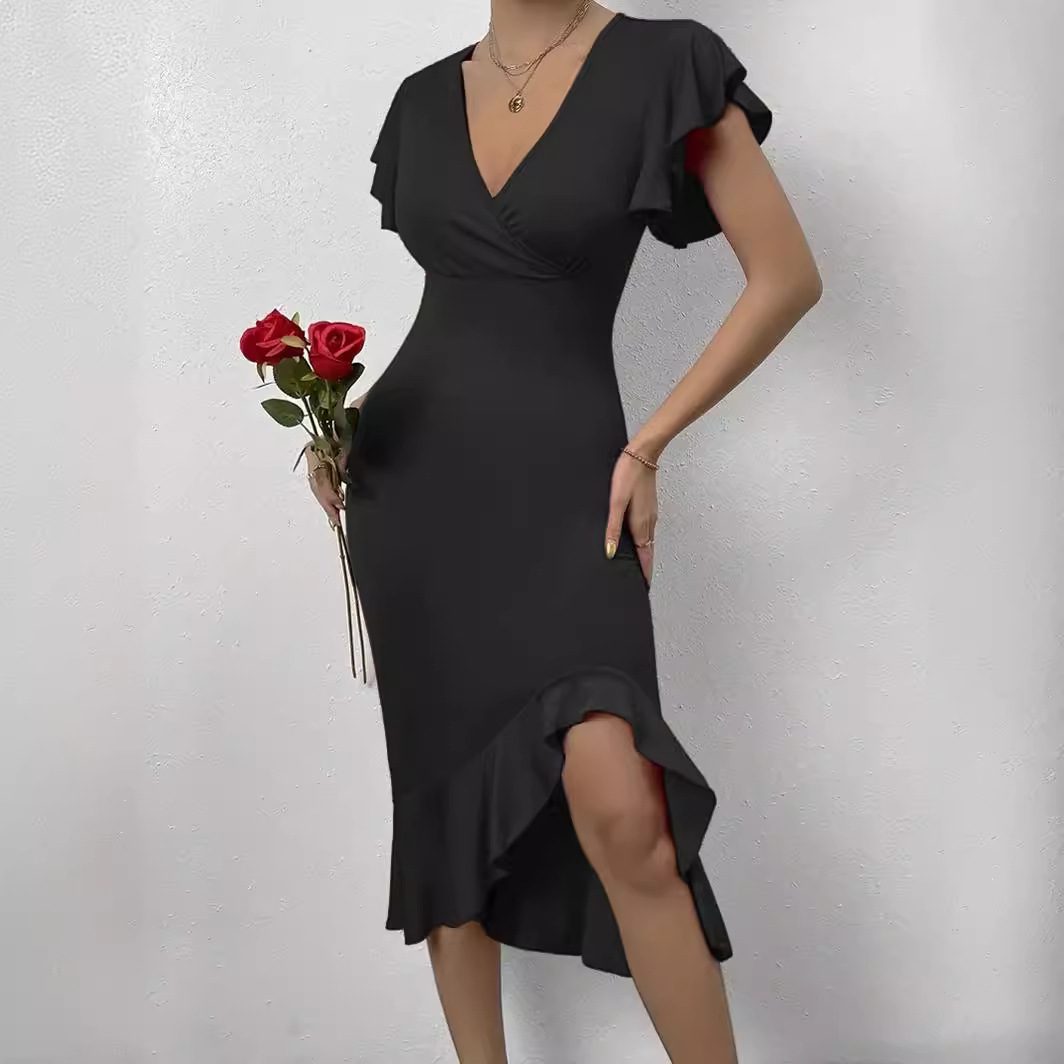 European And American Hot Girl High Elastic Solid Color Women's Skirt