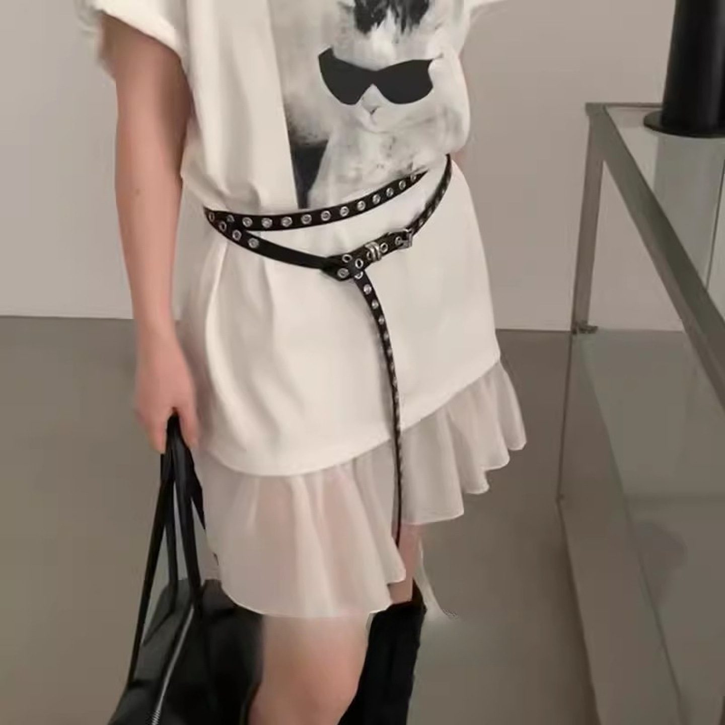 Double Layer Pin Buckle Accessories Leather Belt