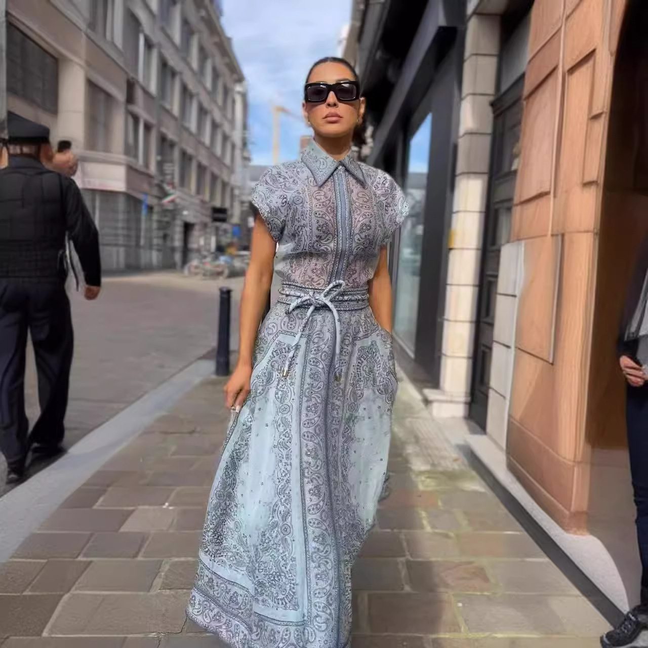 Women's Catwalk Printed Two-piece Suit