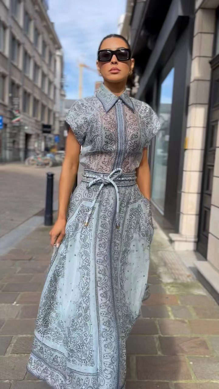 Women's Catwalk Printed Two-piece Suit