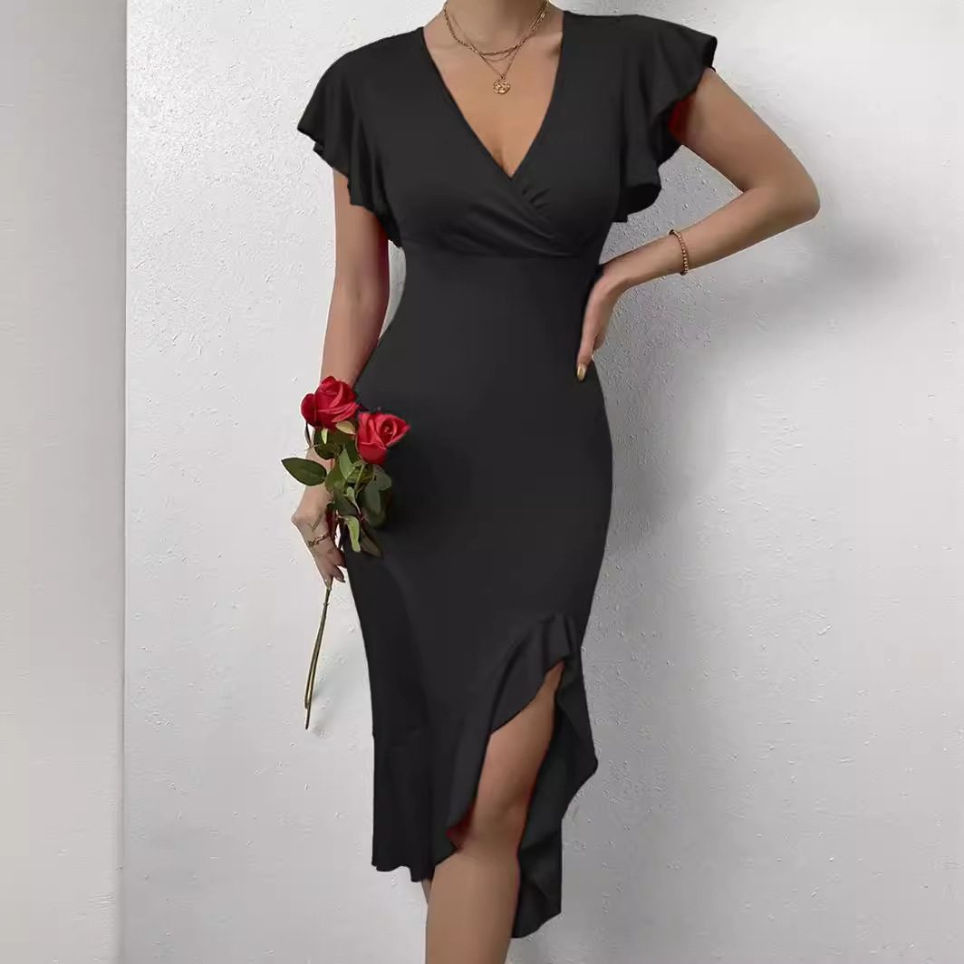 Buy Women's Clothing Online | Buy Trending Dresses for Women European And American Hot Girl High Elastic Solid Color Women's Skirt