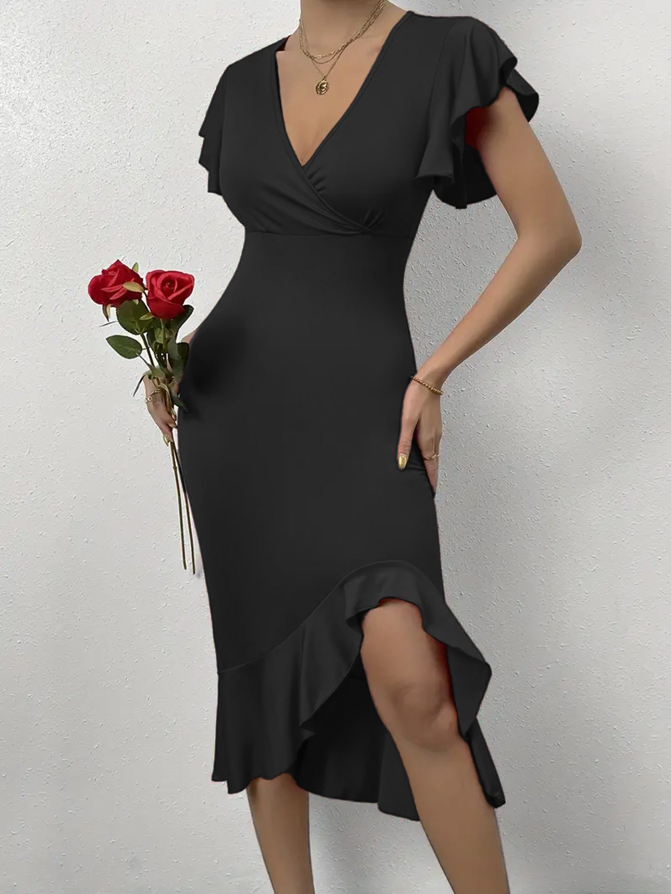 European And American Hot Girl High Elastic Solid Color Women's Skirt