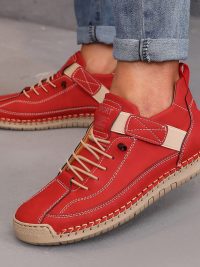 Women's Color Matching Fashion Leather Outdoor Casual Boots