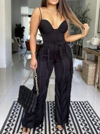 Solid Color Tassel Two-piece Suit
