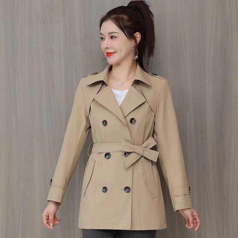 Women's Slim British Style Double-Breasted Coat