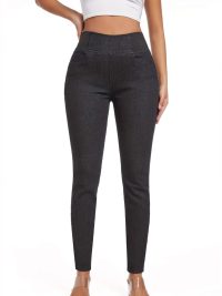 Fleece Padded Jeans Women's Slim Fit All-matching Skinny Pants