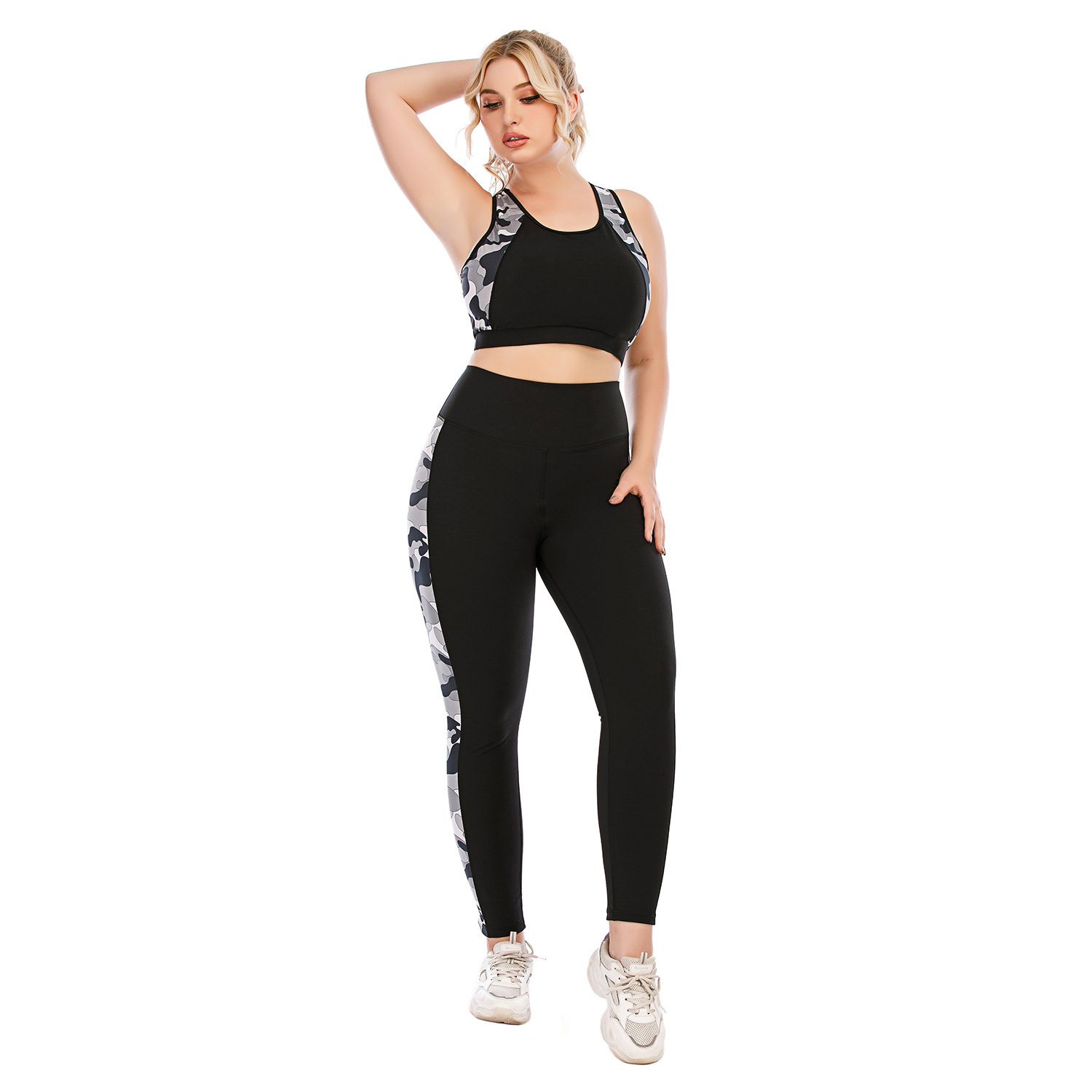 Workout Clothes Suit Plus Size Yoga Clothes Tight-Fitting Pants Sports Bra