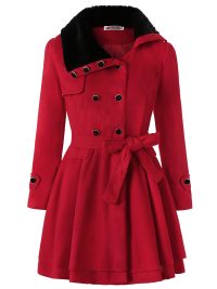 Women's Clothing Slim-fit Mid-length Woolen Coat Double-breasted Padded Coat