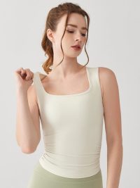 Long Yoga Vest Women's One-piece Fixed Cup Outer Wear Sling