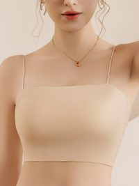 Women's Solid Color Chest Cushion Beautiful Back And Strapless