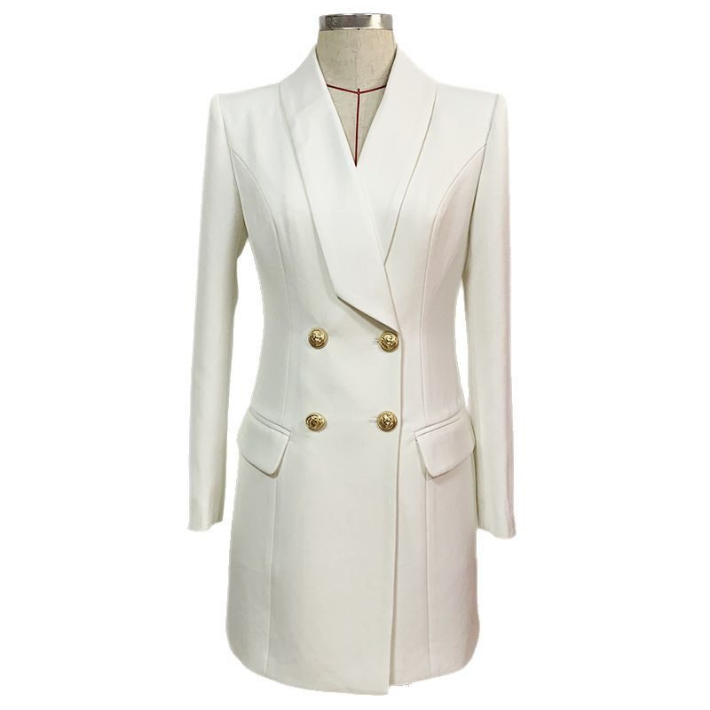 European And American New Suit Double Breasted Dress