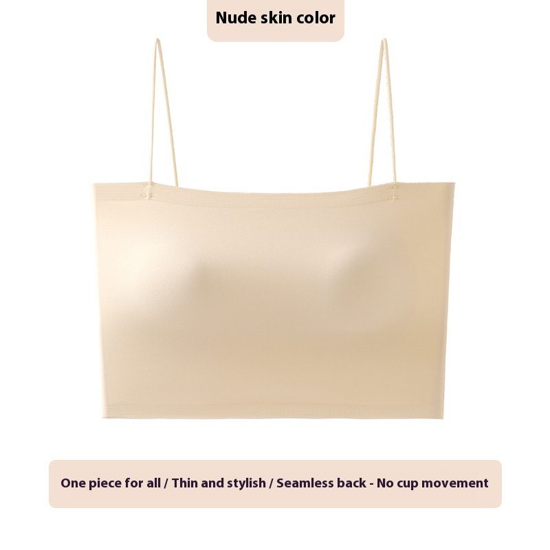 Women's Solid Color Chest Cushion Beautiful Back And Strapless