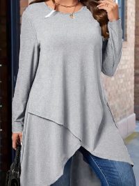 Plus Size Women's Autumn And Winter New Casual Loose Long Sleeves Outerwear Top