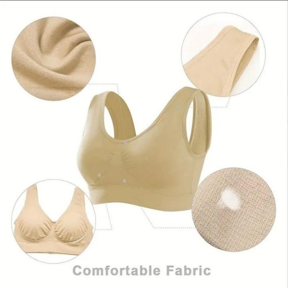 3-Pack Sports Bras For Women, Padded Strappy Racerback Push Up Open Back Medium Support Sports Yoga