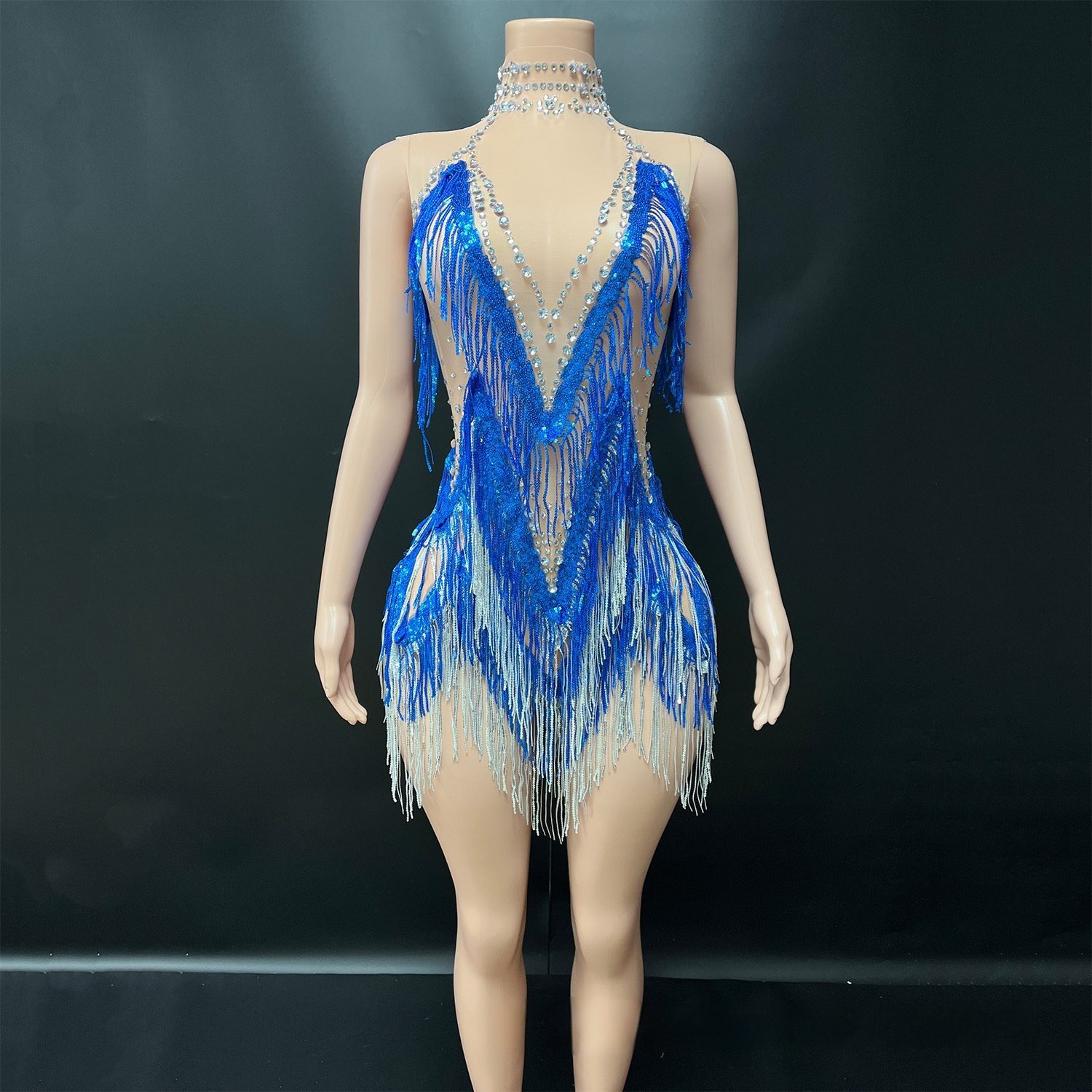 Women's Creative Casual All-match Disco Jumping Tassel Dress