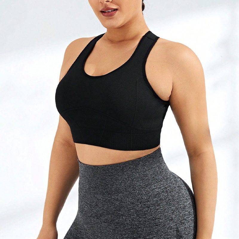 European And American Ladies Yoga Exercise Seamless Vest Shockproof Push-up Workout Underwear