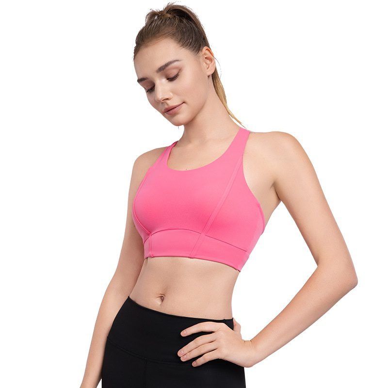 Women's Cool Back Yoga Vest With Chest Pad Workout Bra Sports Underwear