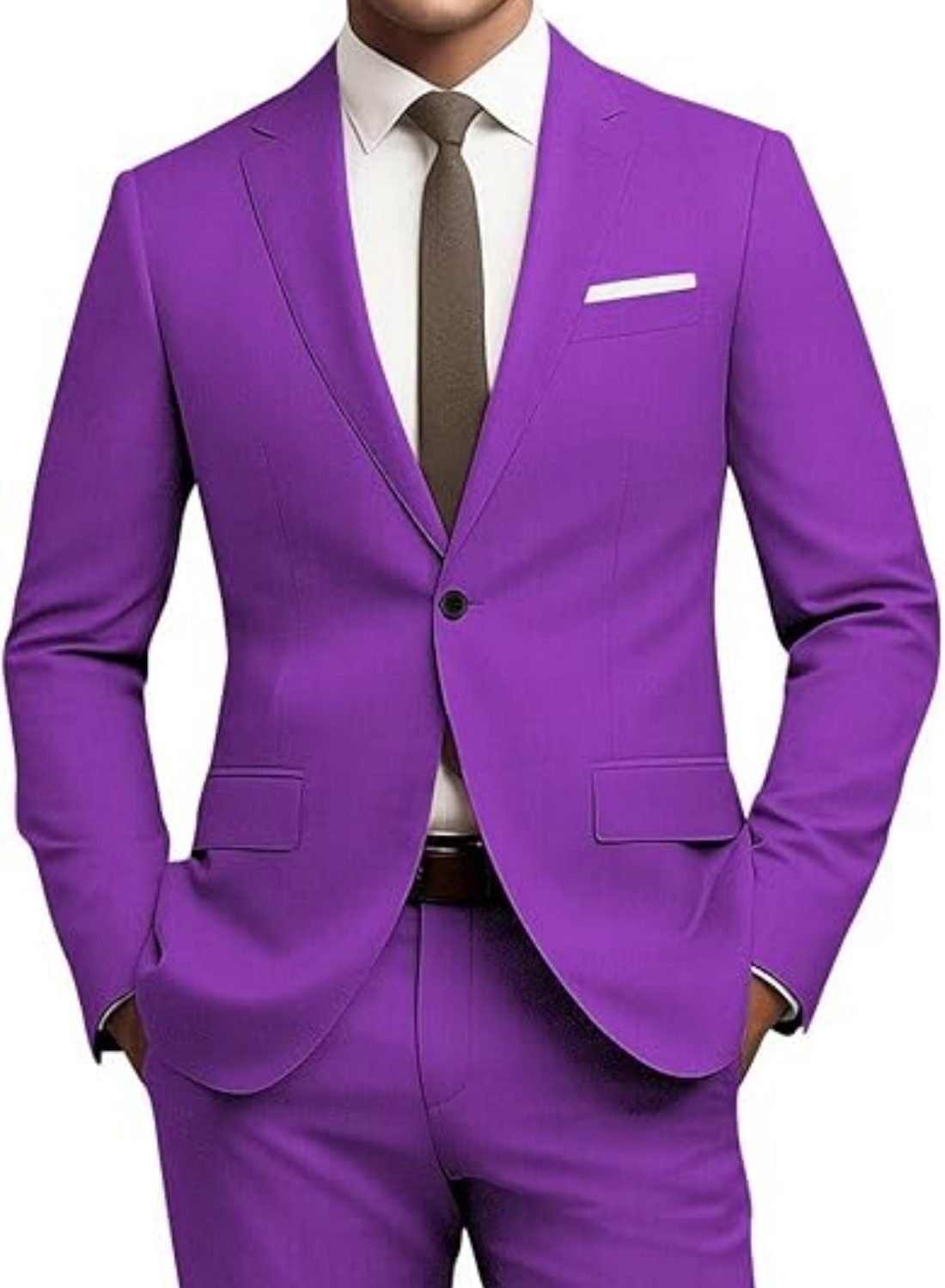 Men's Suit Slim Fit 2-piece Set Casual Business Set