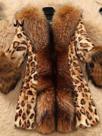 Leopard Print Winter Coat for Women