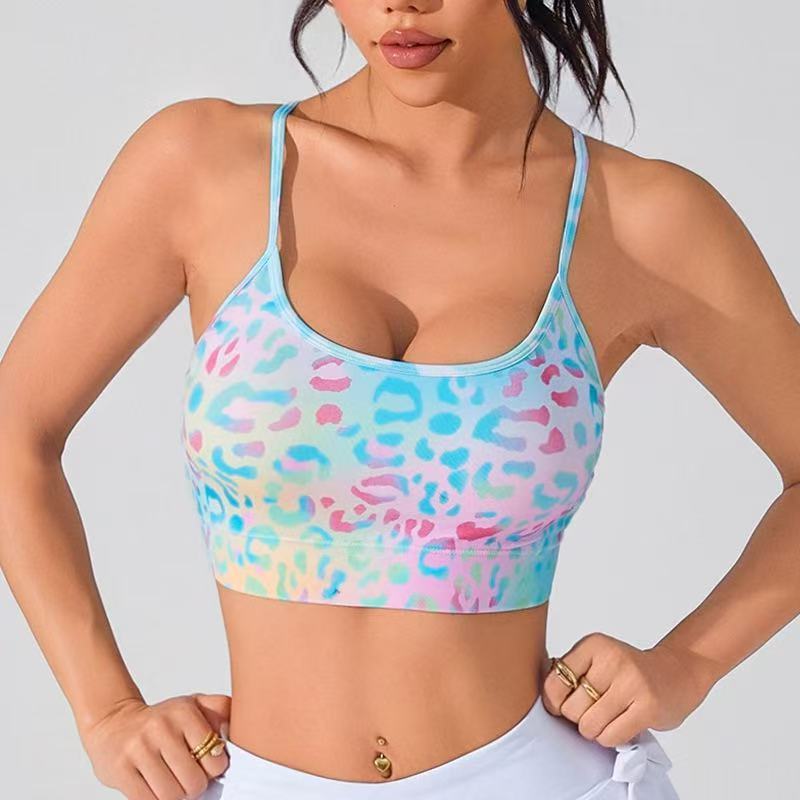 Buy Women's Clothing Online | Buy Trending Dresses for Women Women's Summer New Cross Thin-Strap Floral Print Daily Sports Bra