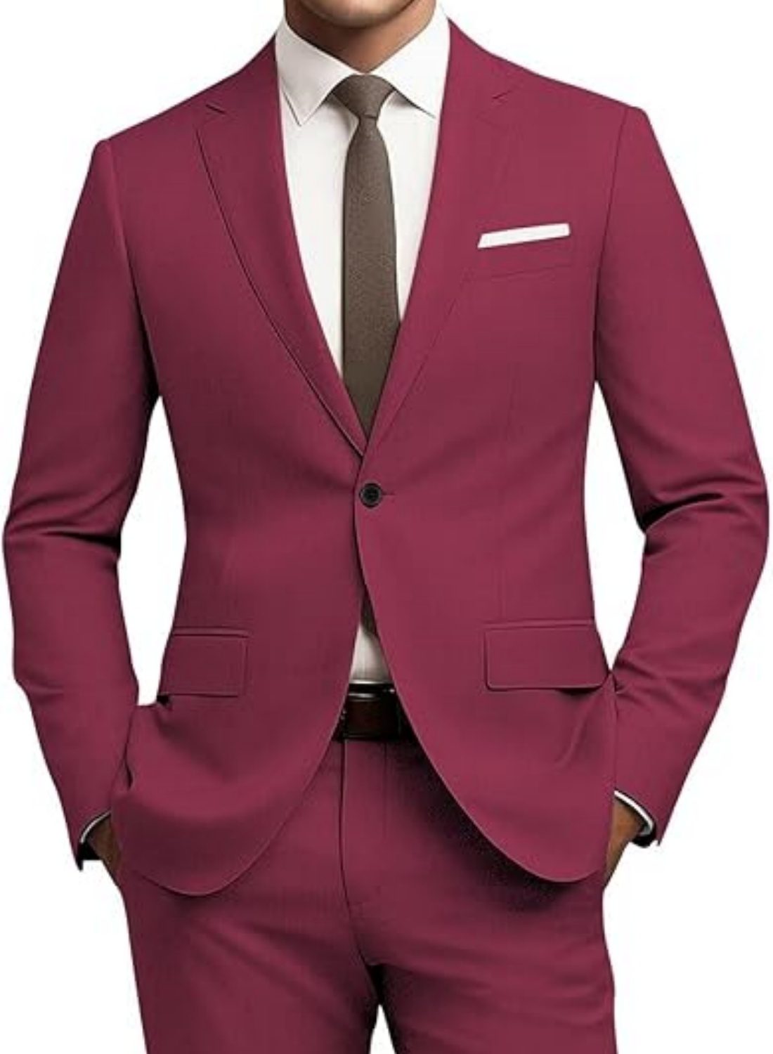 Men's Suit Slim Fit 2-piece Set Casual Business Set