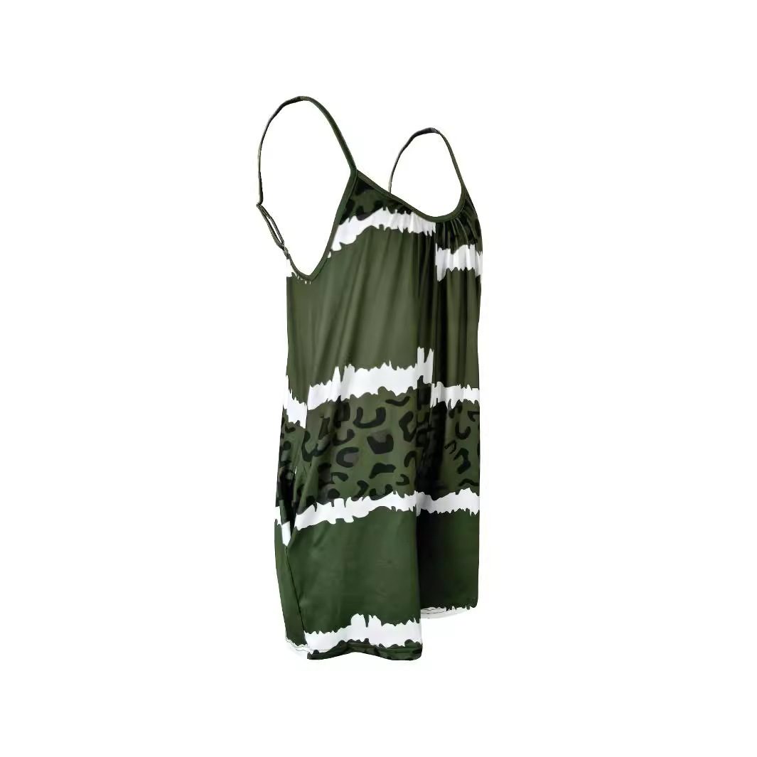 Leopard Print Jumpsuit Women's Clothing