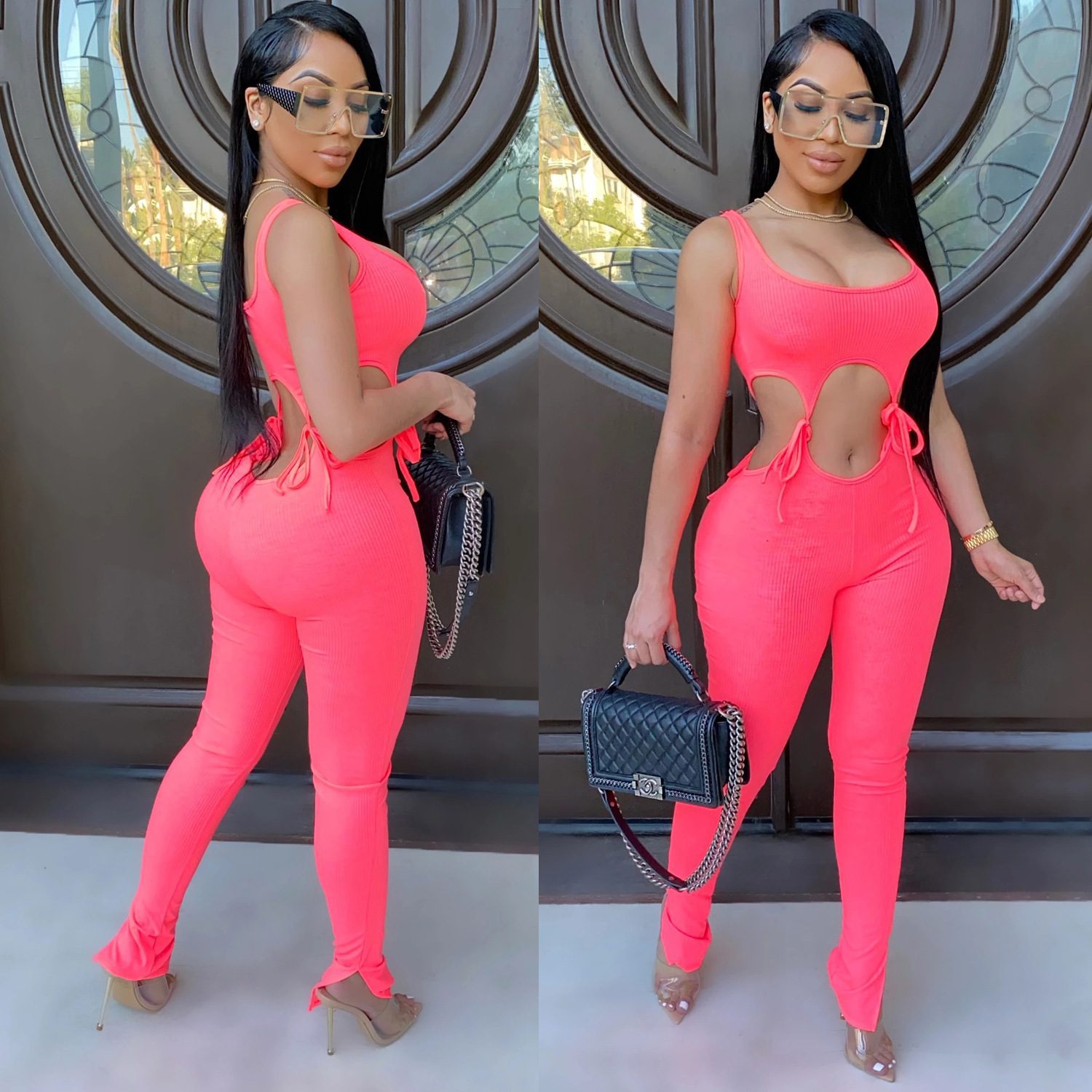 New Street Style Bandage Sleeveless Jumpsuit for Women – Trendy Fashion