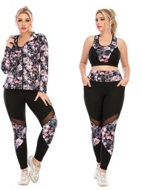 Workout Clothing Suit Plus Size Yoga Wear Tight Sports Bra