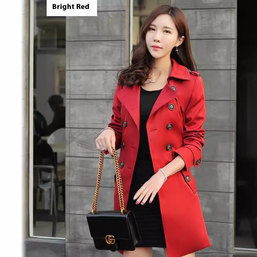 Women's Mid-Length Fashion Trench Coat
