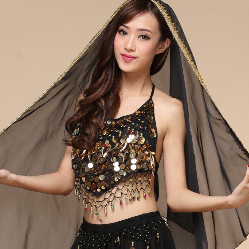 Dance Costume Sequined Chili Bra Top