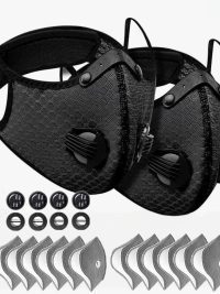 Sport Cycling Face Mask With Active Carbon Filter Breathing Valves Washable