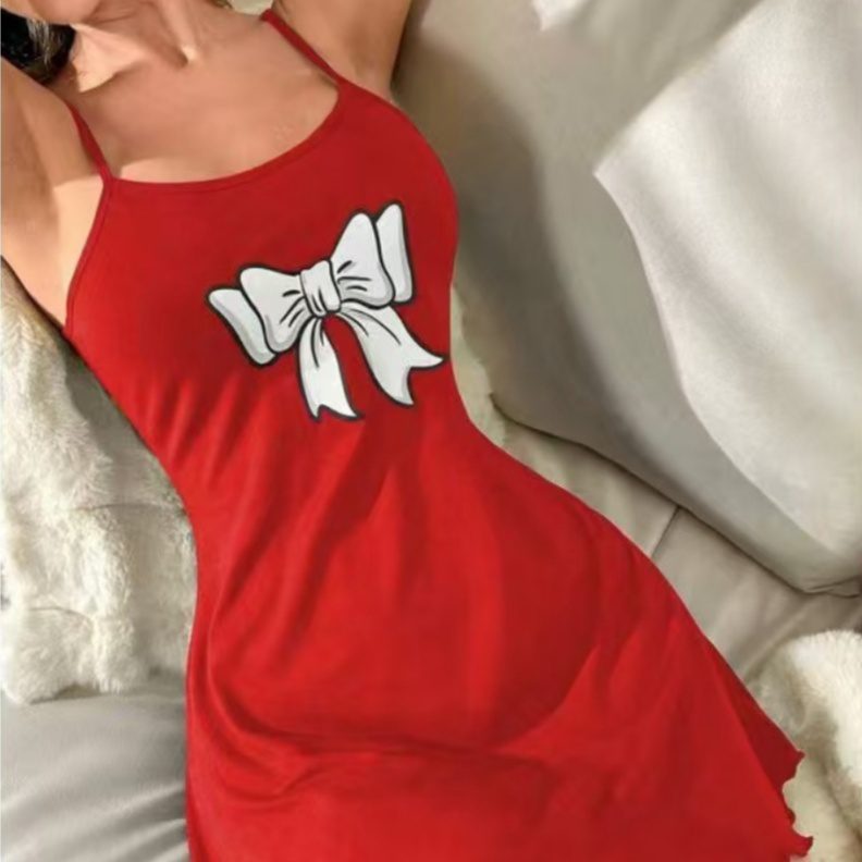 Buy Women's Clothing Online | Buy Trending Dresses for Women Hot Sale Summer New Pajamas Women's Printed Slip Nightdress