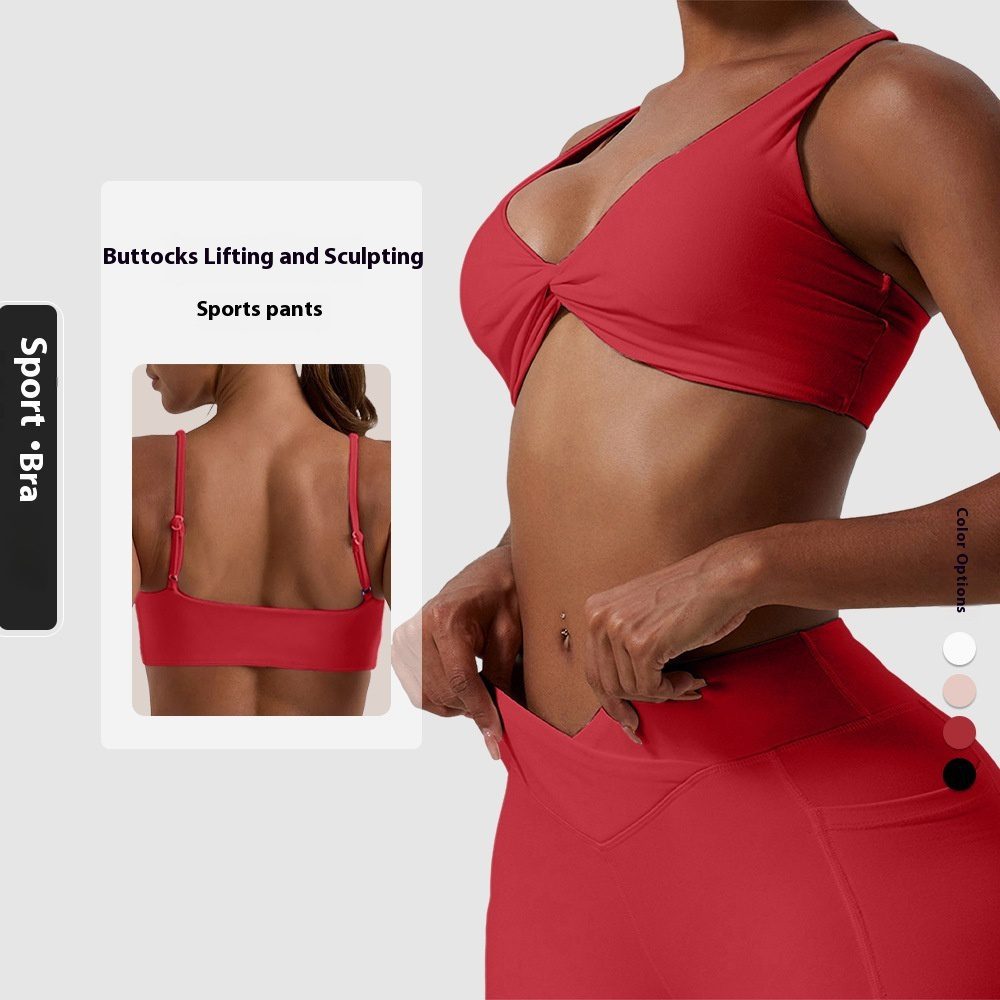 Buy Women's Clothing Online | Buy Trending Dresses for Women Women's Solid Color Cross Back Sports Bra