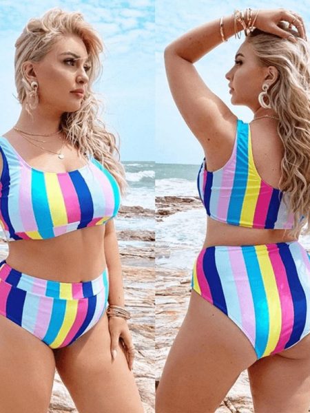 Women's Plus Size Split Bikini